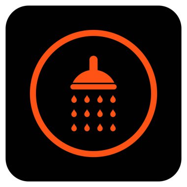 Duş düz kare vektör simgesi