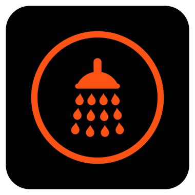 Duş düz kare vektör simgesi