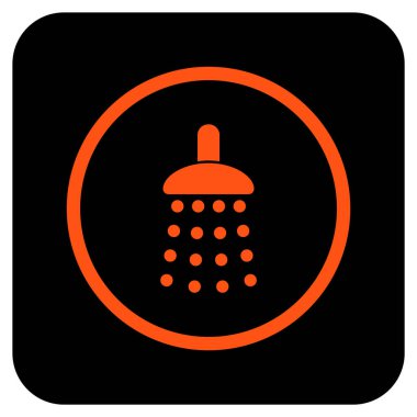 Duş düz kare vektör simgesi