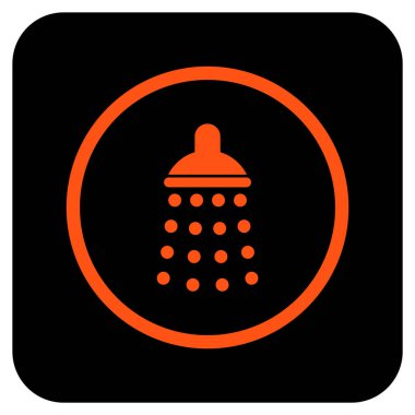 Duş düz kare vektör simgesi