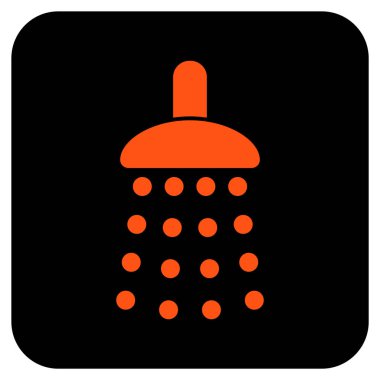 Duş düz kare vektör simgesi