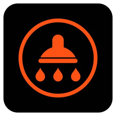 Duş düz kare vektör simgesi