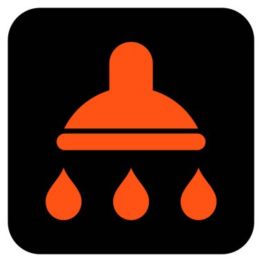 Duş düz kare vektör simgesi