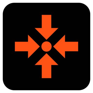 Oklar düz kare vektör simge küçültmek