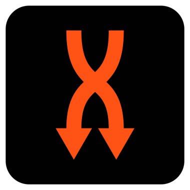 Düz kare vektör simgesi aşağı okları shuffle