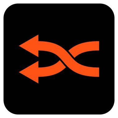 Shuffle oklar düz yaptı vektör simgesi kare