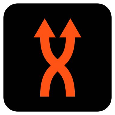 Düz kare vektör simge yukarı okları shuffle