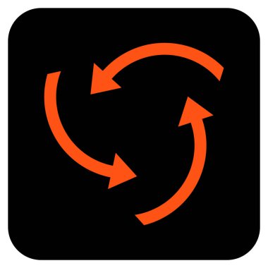 Oklar düz kare vektör simge girdap