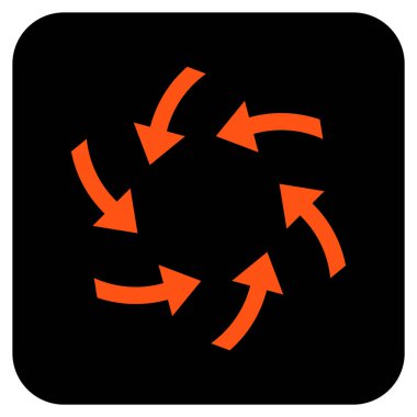 Oklar düz kare vektör simge girdap