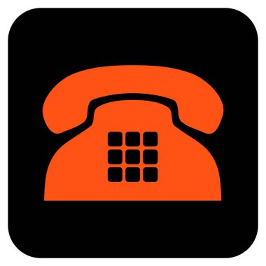 Sesi telefon düz kare vektör simgesi