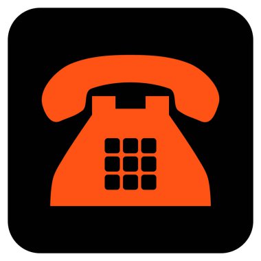 Sesi telefon düz kare vektör simgesi