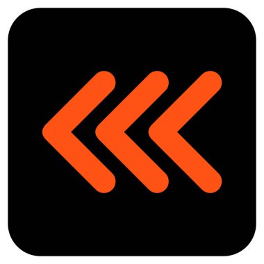 Üçlü ok ucu düz yaptı vektör simgesi kare