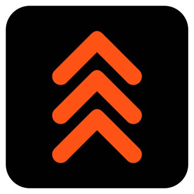 Vektör simge düz Yukarı Çift ok ucu kare