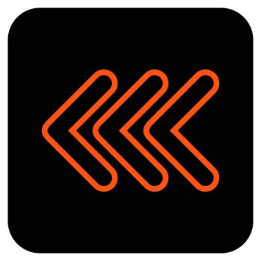 Üçlü işaretçi düz yaptı vektör simgesi kare