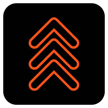 İşaretçi düz kare vektör simge kadar üçlü