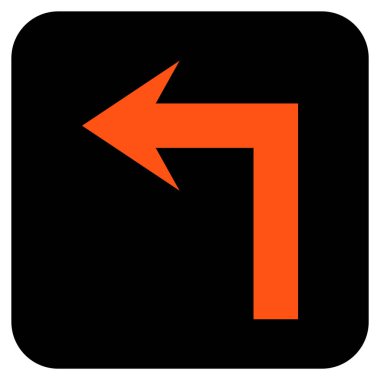 Sol düz kare vektör simge açmak