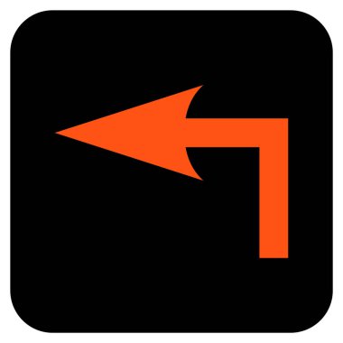 Sol düz kare vektör simge açmak