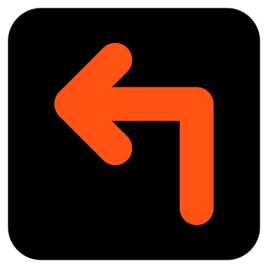 Sol düz kare vektör simge açmak