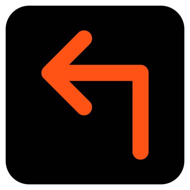 Sol düz kare vektör simge açmak