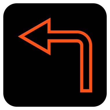 Sol düz kare vektör simge açmak