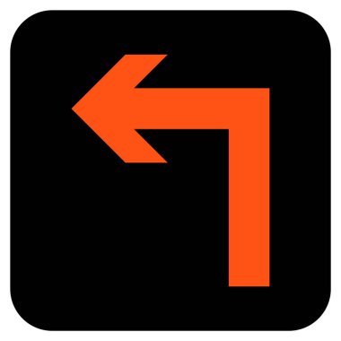 Sol düz kare vektör simge açmak