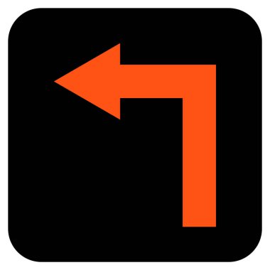 Sol düz kare vektör simge açmak