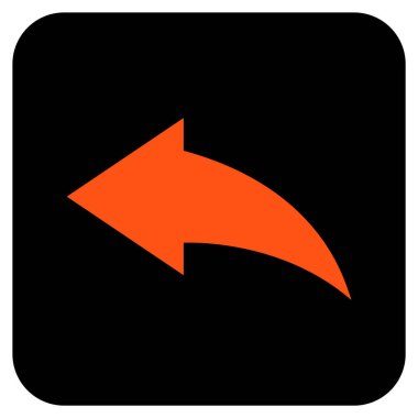 Düz kare vektör simgesi geri al