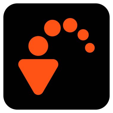 Düz kare vektör simgesi geri al