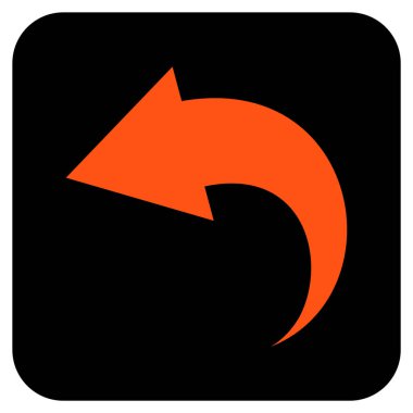 Düz kare vektör simgesi geri al