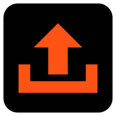 Düz kare vektör simge yüklemek