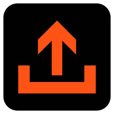 Düz kare vektör simge yüklemek