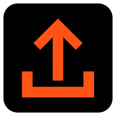 Düz kare vektör simge yüklemek