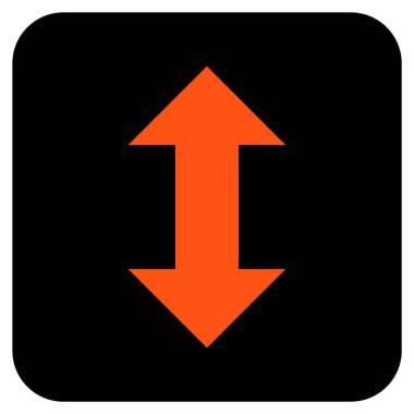 Dikey Exchange oklar düz kare vektör simgesi