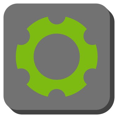 Dişli yuvarlak kare vektör simgesi