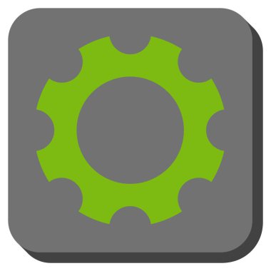 Dişli yuvarlak kare vektör simgesi