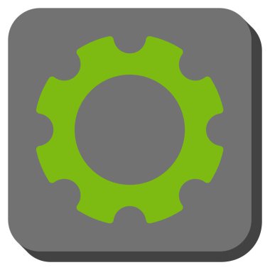 Dişli yuvarlak kare vektör simgesi