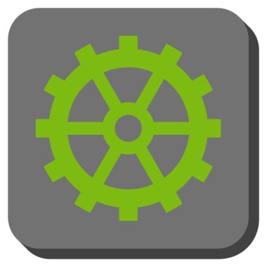 Dişli yuvarlak kare vektör simgesi