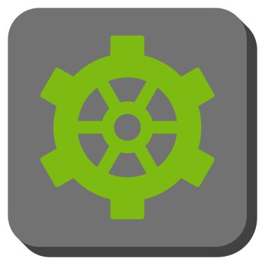 Dişli yuvarlak kare vektör simgesi