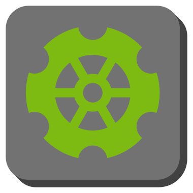 Dişli yuvarlak kare vektör simgesi