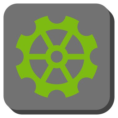 Dişli yuvarlak kare vektör simgesi