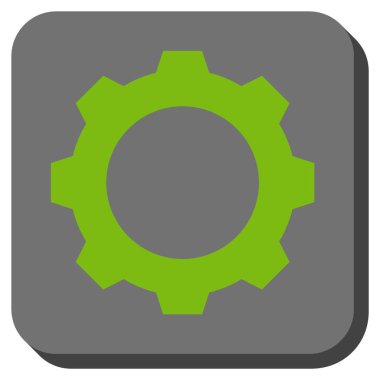 Dişli yuvarlak kare vektör simgesi