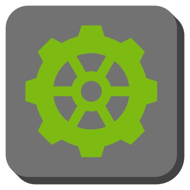 Dişli yuvarlak kare vektör simgesi