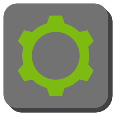 Dişli yuvarlak kare vektör simgesi