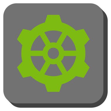 Dişli yuvarlak kare vektör simgesi