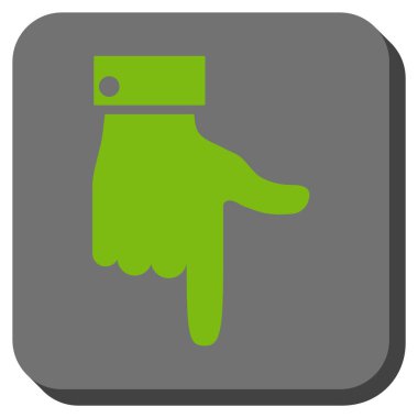 Yuvarlatılmış Kare vektör simgesi aşağı el işaretçisi