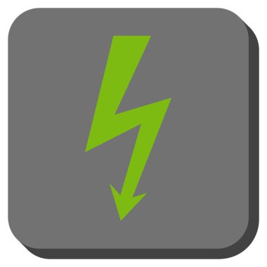 Yüksek gerilim yuvarlak kare vektör simgesi