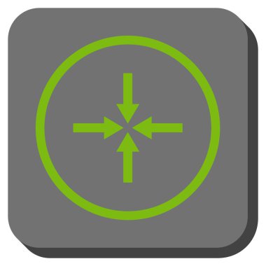 Etkisi okları yuvarlak kare vektör simgesi