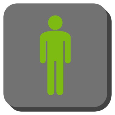 Adam yuvarlatılmış kare vektör simgesi