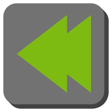 Hareket sol yuvarlak kare vektör simgesi