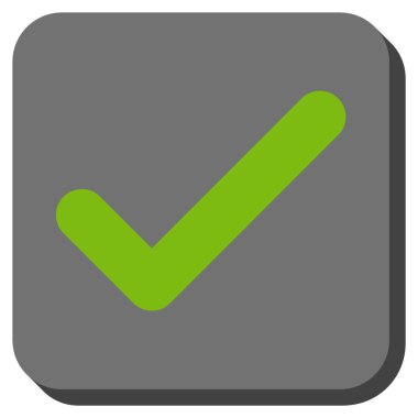 Tamam yuvarlak kare vektör simgesi